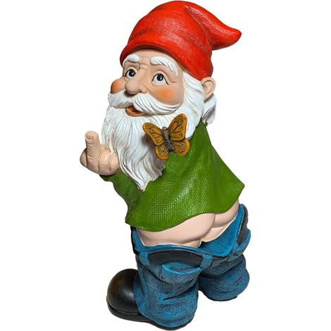 Outdoor Dekorative Garten Zwerg -14 cm Hoch Interessant Dekorative Statue für Garten Landschaft (Finger)