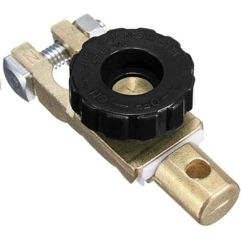 Cosse Batterie 12V 24V Coupe Circuit Batterie Voiture Déconnexion Isolateur de Commutateur Borne avec Bouton Noir pour Voiture Camion Bateau Top Poste