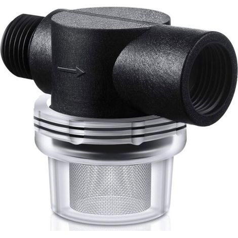 Filtre à crépine pour camping-car - Nosheir - Compatible WFCO et Shurflo - Entrée/Sortie 1/2 pouce - Tamis inox 50 mesh (1/5)