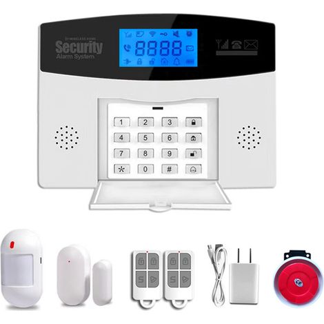 Système d'alarme anti-intrusion Tuya WiFi GSM avec détecteur infrarouge de porte et fenêtre pour maison (1/5)