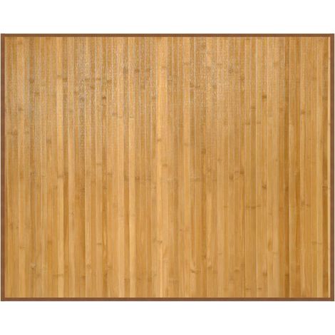 Tapis rectangulaire naturel 80x100 cm bambou (1/5)