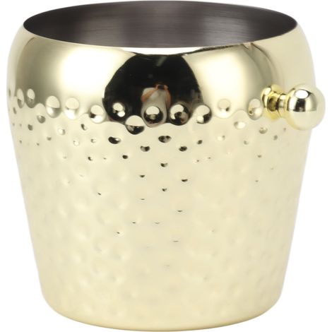 Seau à glace en acier inoxydable, mini-récipient isotherme pour vin, champagne, 1 L, doré (1/5)