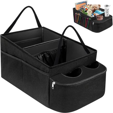 Organizador para el asiento del pasajero infantil - organizador para la consola central - almacenamiento esencial. (1/5)