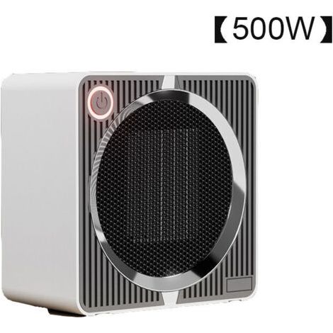 Mini radiateur électrique portable, radiateur électrique moderne, diffusion à 180°, chauffage rapide, protection anti-basculement, design compact, ultra-silencieux (blanc) (1/4)