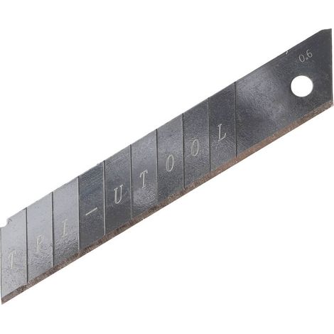 Lot de 10 lames de rechange en acier inoxydable pour couteau à découper, lames à cran cassable (1/5)