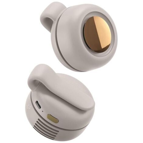 Mini-Ventilator, tragbar und leise, ohne Rotorblätter – 3 Geschwindigkeitsstufen, ideal für Hemd oder Gürtel, kompakter Whirlpool für Büro, Reisen und Zuhause (Weiß) (1/5)