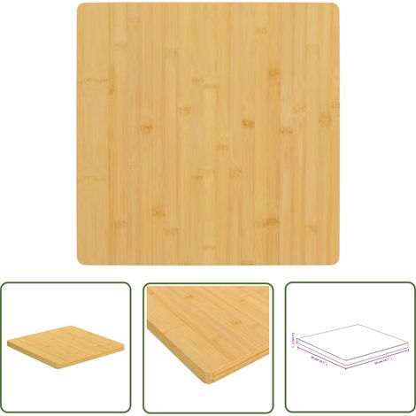 Furniture Limited - Dessus de table 50x50x2,5 cm bambou (1/4)