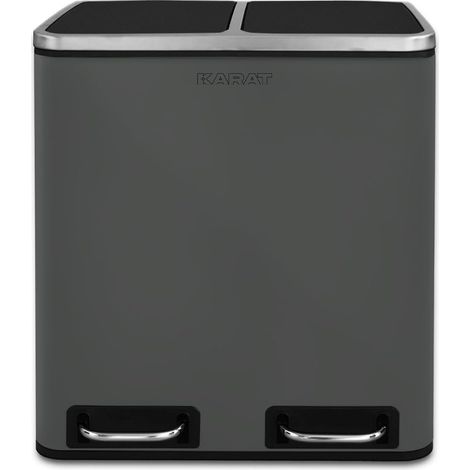 Poubelle Anthracite, 2 x 30 Litres (1/5)