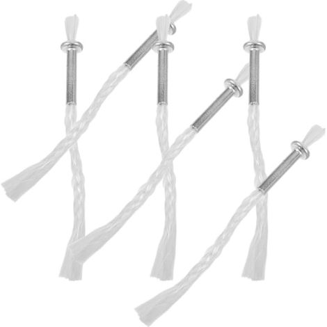 6pcs Mèches de Lampe à Huile en Coton et Fer pour Lampes à Pétrole, Lumière Stable, Adaptées aux Mariages et Occasions Spéciales (1/5)