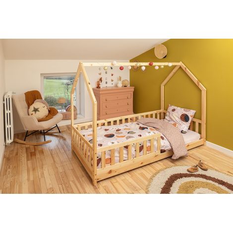 Housse de couette réversible + 1 taie d’oreiller – 140 x 200 cm – Coton 57 fils – SKY DREAM