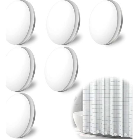 6er-Set Duschvorhanggewichte, weiße Magnete (4 cm), robuste Legierung, für Badezimmer und Außenbereich (1/5)