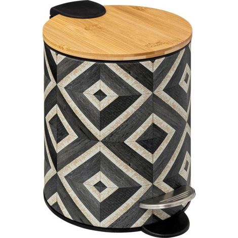Poubelle de Salle de Bain "Canvas" 3L Multicolore (1/3)