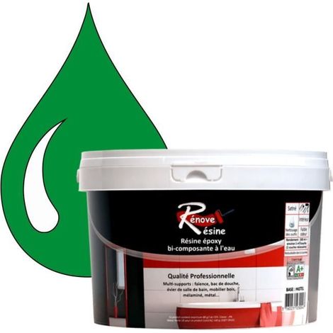 Peinture Résine - Rénove Résine 0.5L - Vert pur - Brillant - Multi-supports (Carrelage, Faïence) (1/4)