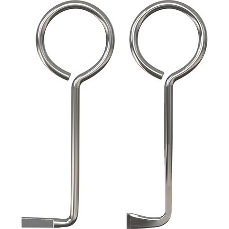 Lot de 2 clés à gorge - Pour serrure à gorge - Ouvre presque toutes les portes - Clé universelle pour portes de chambre - Outil d'ouverture de porte - Multicolore (1/5)