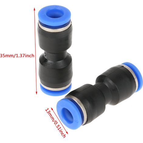 20 raccords d'air comprimé de 6 mm de diamètre extérieur et de 1/4'' pour conduites d'air comprimé (1/5)
