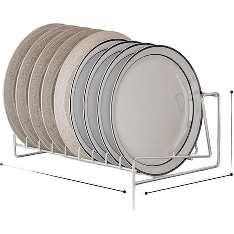 Rostbeständiger Geschirrabtropfkorb aus Edelstahl 304 mit vertikalen Schlitzen, kompaktem Tellerhalter und herausnehmbarer Tropfschale für kleine (große) Größen (1/5)