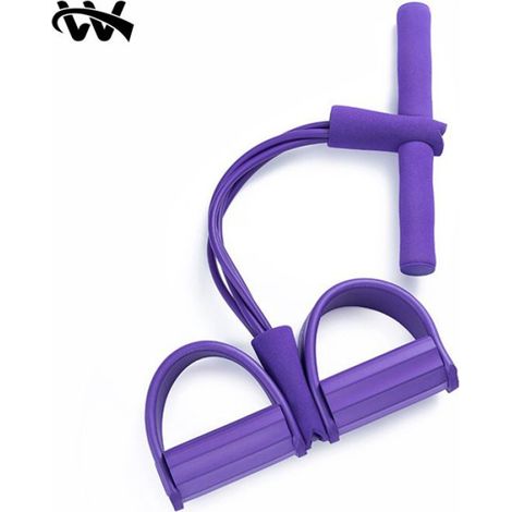 Bande de Résistance Fitness Multifonction pour Traction Elastique - Violet - Yoga - Latex et Mousse - 5026cm Étiquette (1/5)