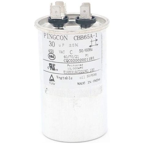 30uF CBB65 Moteur à condensateur fonctionnant pour climatiseur 450VAC SH 40/70/21 50 / 60Hz (1/5)