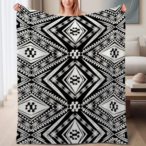 Couverture de lit en polaire, microfibre douce et confortable légères toutes saisons, décoration intérieure, cadeau parfait pour femmes et hommes, 6080 pouces (1/4)