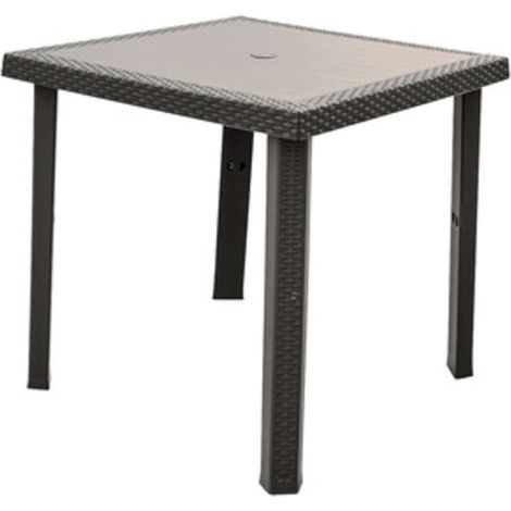 TAVOLO FIGARO RATTAN 80X80XH72CM TORTORA