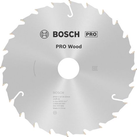 Bosch PRO Wood Circular Saw Blade 190 x 2.4 x 30 mm T24 2608640801