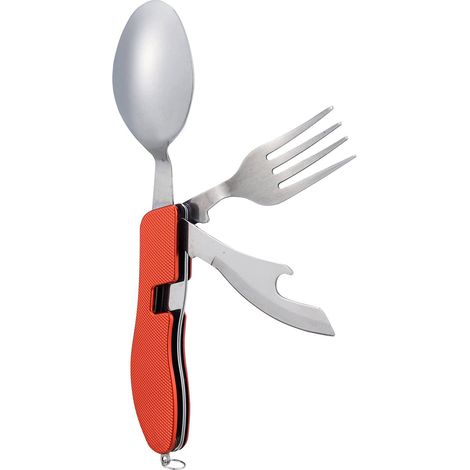 1 Ensemble couverts,couteau fourchette cuillère ouvre-bouteille,acier inoxydable pliable,léger 134g,camping voyage randonnée (1/5)