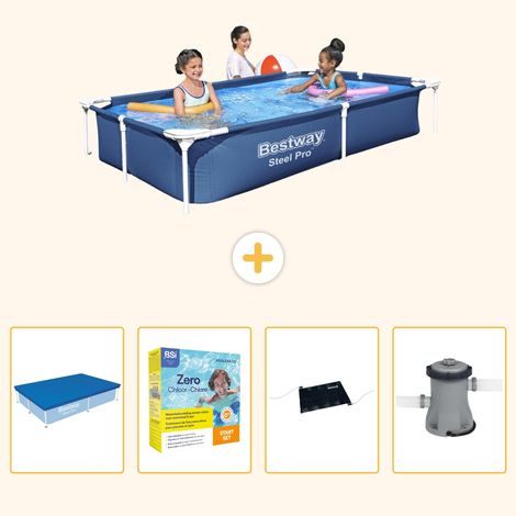 Bestway Bestway Steel Pro Rectangulaire - 221x150x43 cm - 5-pièces S60 (1/5)