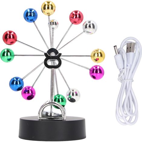 Machine de Mouvement Perpétuel à Piles USB Double Usage - Roue de la Fortune Équilibre Jouet de Bureau Décoratif (1/5)