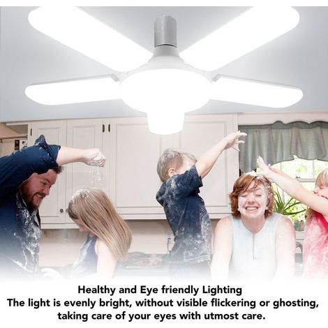 [Luminaire Garage LED] + [Modèle 100W] + [5 Panneaux Flexibles /8000lm] (1/5)