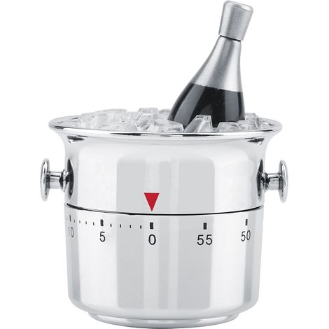 Minuterie de cuisine cubique de 60 minutes, minuterie mécanique en acier inoxydable, rappel de l'heure