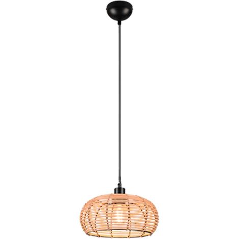 Suspension INGA rotin brun Ø29cm réglable H150cm Trio (1/5)