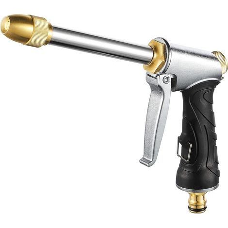 Pistolet d'arrosage Métal à Long Manche, Pistolet d'arrosage de Jardin, pour Lavage de Voiture, Arrosage de Plantes, Douche pour Animaux de Compagnie (1/5)