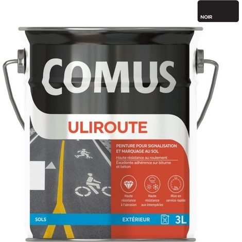 ULIROUTE NOIR 3L - Peinture pour signalisation et marquage routier - COMUS
