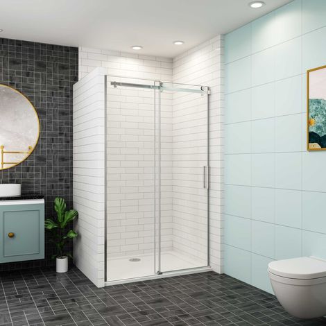 Océan Porte De Douche Coulissante 110x195cm Porte De Douche En 8mm Verre Anticalcaire (1/5)