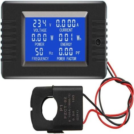 AC 80-260 V 100A courant tension ampérage puissance énergie panneau mètre LCD affichage numérique ampèremètre voltmètre multimètre avec CT ouvert (1/5)