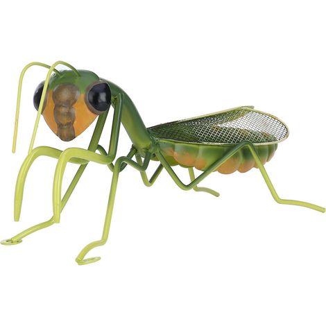 Tooarts Gottesanbeterin Wandornamente aus Eisen, Insekten, Mini-Tierbastelidee, Garten-Mikrolandschaft, Foto-L-Grün