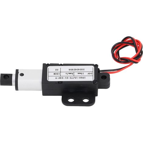 Vérin électrique linéaire compact 15mm course 150N poussée 4mm/s vitesse mini actionneur à mouvement linéaire avec fin de course DC24V (1/5)
