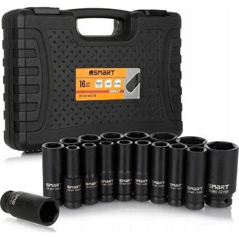 Smart Ensemble Pro - 16-teiliges Stecknuss-Set schwarz