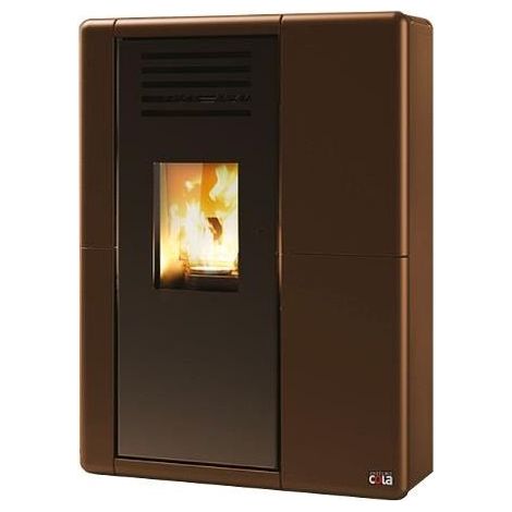 COLA LAVKF81Y CUPIDO Stufa a pellet ermetica 8,1 kW con display LCD e controllo a pulsanti (78x109,4x29,2 cm) colore Nero (1/2)