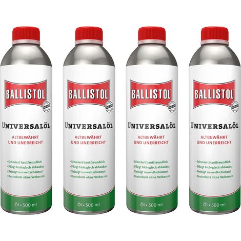 Huile universelle BALLISTOL, 500 ml, 4 pièces