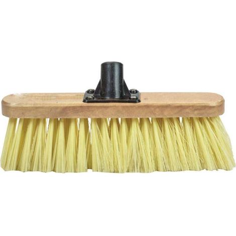 Faithfull Soft Cream PVC Bristle Broom Head 300mm 12in Threaded Socket FAIBRSOFT12R (1/2)