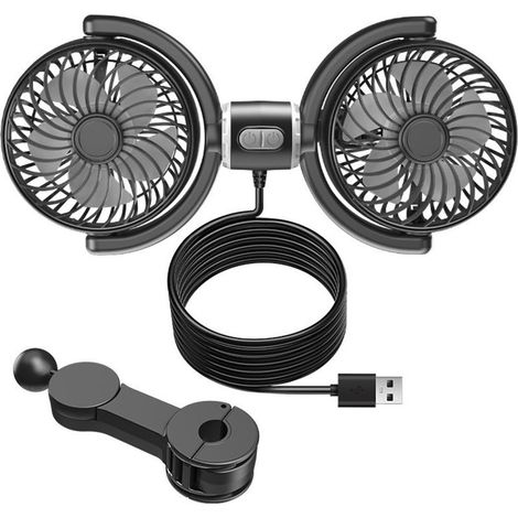 ensemble de ventilateur USB à deux têtes pour siège arrière (1/5)