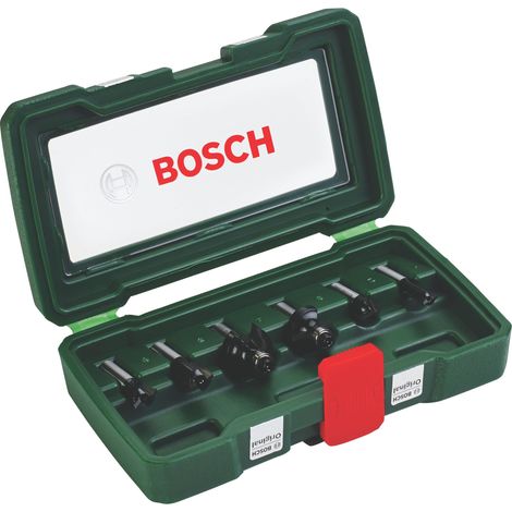 Bosch Set de 6 fraises au carbure (queue 8 mm)