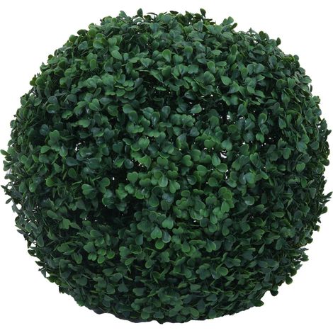 Cespuglio artificiale HHG-593, palla di bosso pianta decorativa palla di bosso Buxus, per esterni, polietilene Ø 33 cm