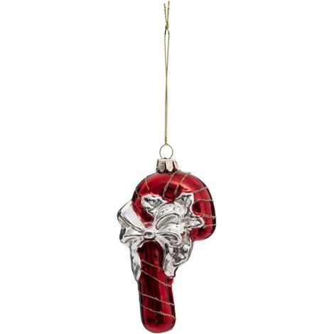 Paris Prix - Sujet De Noël Déco sucre D'orge 13cm Rouge
