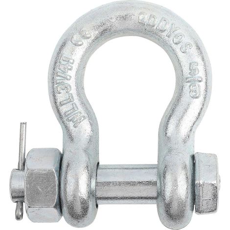 Ankerschäkel, hochbelastbar, aus legiertem Stahl, Bügelform mit Mutter, Schiffshebezeugteile, 1 Stück, 3,25 t Anker S