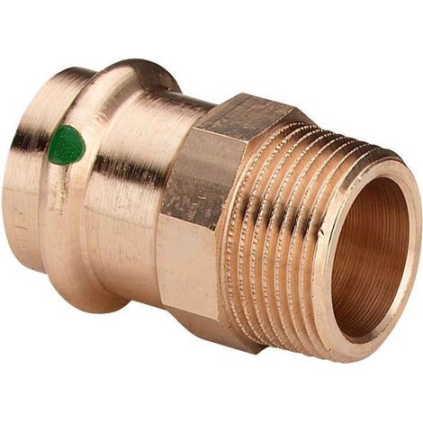 Raccord droit à sertir cuivre V - M3/4 x ø22 mm
