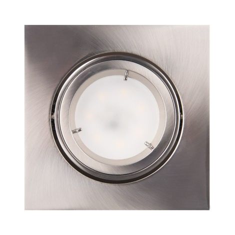 Faretto incasso orientabile quadrato cromo GU10 50W Maxlight