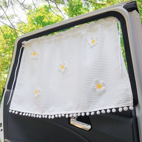 Set mit 4 Autofenster-Sonnenschutzblenden, Sonnenschutzvorhang aus Baumwolle für Autos, Sonnenschutz für Babys und Kinder, gemusterter Sonnenschutz, Sonnenschutz für Autoseitenfenster.