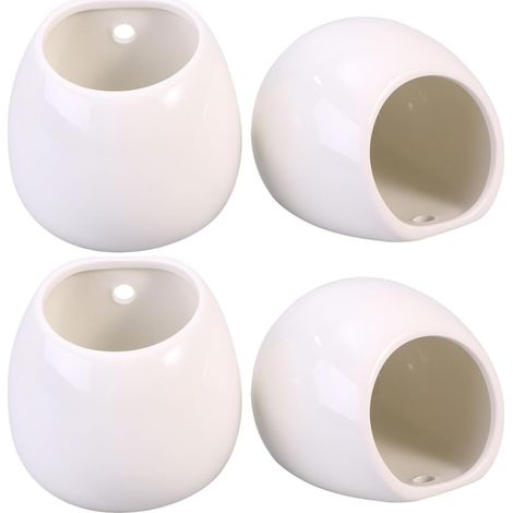 4 Pièces Wandhängende Blumentöpfe aus Keramik Dekorative